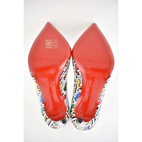 Christian Louboutin Hot Chick 100 Patent CL 3D Black White Red Heel Pump 36 - Picture 12 of 12